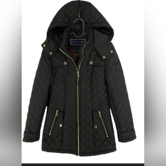 Tommy Hilfiger Jackets & Blazers - NWOT Tommy Hilfiger Quilted Black Coat Size XL